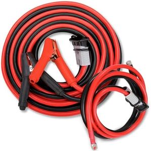 FIERYRED 1 Gauge 30 FT Quick Connect Jumper Cables, 1500A Heavy Duty Booster Cables with Travel Bag， Battery Jumper Cable for Truck, Diesel Trucks, SUV and Car