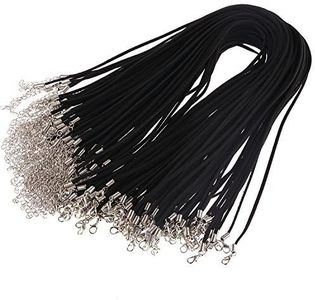 YEYULIN 3mm Black Suede Leather Necklace Cord With Lobster Clasp 18inch