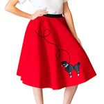 Hip Hop 50s Shop Adult Poodle Skirt Red XS/S