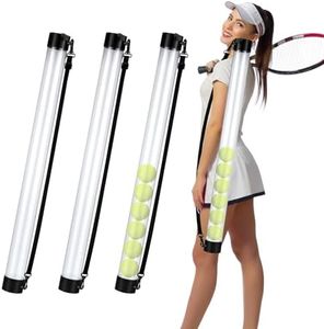 TANEMUDO 3 Pcs Tennis Ball Pick up Tube with Shoulder Strap Retriever and Lightweight Ball Collector Tube for Tennis Balls Picker, Grabber, and Carrier (15 Tennis Balls)