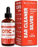 LeAcademic Cat Ear Cleaner | Cat Ear Infection Treatment | OTIC+ Silver Cleaner and Chlorhexidine Wash | Great Solution for Kitties Otic Itching, Irritation & Wounds | 2 Oz