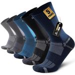Circorld Mens Socks Wicking Breathable Cushion Crew Socks Men Women Anti-Blister Athletic Socks Multipack for Everyday Wear Running Work Walking Cycling Sports Hiking 5 Pairs 5-8 9-11 12-14