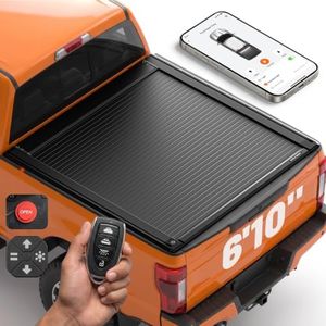 WOLFBOX Power Tonneau Cover for 2017-2027 Ford F-250 F-350, 6'10" Bed | Ford Super Duty, App & Remote Control, Locks Anywhere, 800lb Capacity, T-Slot Rails, Weather Seals, Led Lights