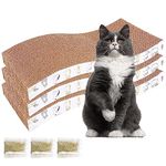 Dog Trust 3 Pack Cat Scratcher Pad Recycle Corrugated Cat Scratching Pad Type S Cat Scratch Pad Lounger Sofa for Furniture Protector