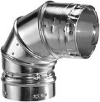 Round Gas Vent 6GVL90 Duravent 6-Inch Adjustable 90 Degree Type B Gas Vent Elbow