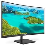 PHILIPS 271E1SCA - 27 Inch FHD Curved Monitor, 75Hz, 4ms, VA, AMD FreeSync, Speakers, FlickerFree (1920 x 1080, 250 cd/m², VGA/HDMI)