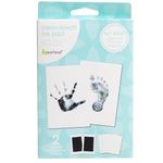 Pearhead Newborn Baby Handprint or Footprint “Clean-Touch” Ink Pad Set of Two, Black