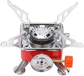 Sd Enriching Beauty Gas Stove Camping Stove Folding Furnace 2800W Outdoor Stove Picnic Cooking Gas Burners Backpacking Furnace Butane, Red - Stainless Steel