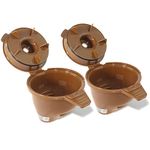 2-Pack Single Serve Ground coffee Brew Basket for Hamiltion FlexBrew Coffee Maker Models 49974 49975 49976 49979 49957 49954 49947 49940 49950 49966 49968 Filter Part, Brown