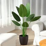 GarveeHome 4 FT Artificial Bird of Paradise, Fake Plants with Adjustable Branches and Silk Leaves for Home and Office Decor