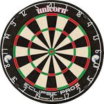 Unicorn Dartboard | Eclipse Pro 2 | Flat Profile Number Ring | Championship Quality Sisal Bristle | Staple-Free Construction, Black