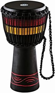 Meinl Percussion Style Djembe Drum, Hand Carved Mahogany — NOT Made in China — African Mali Weave Rope Tuning, 2-Year Warranty (ADJ7-M)
