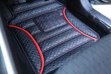 3D FRONTLINE Anti Skid Barfi Finish Car Foot Mats Compatible with Maruti Baleno-Red