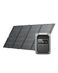 EF ECOFLOW Portable Power Station DELTA 3 Max Plus with 400W Bifacial Solar Panel, 1000W Solar Input, Expandable Capacity Up to 10kWh, 10ms UPS, Portable Power Station 2048Wh, Home Backup & RV Camping