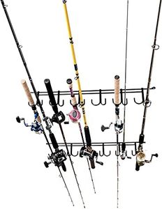 Rack'em 7009 Overhead 12-Rod Fishing Rod Rack, Pack of 1