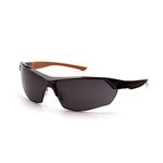 Carhartt Braswell Anti-Fog Safety Glasses Eye Protection, Black Frame, Gray Lens