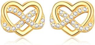 Gold Stud Earings for Women Girls, 