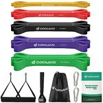 Odoland Resistance Bands Pull Up Assist Bands with Door Anchor and Handles for Men and Women, Adult Durable Workout Straps Exercise Bands with E-Guide for Warm up and Stretch