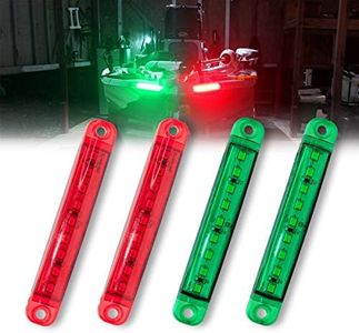 Boat Navigation Lights, 12V Waterproof Marine Utility Led Strip Lights for Boat Lights Bow and Stern, Navigation Lights for Boats Led, Kayak Lights, Port Starboard Light (4 Pack)