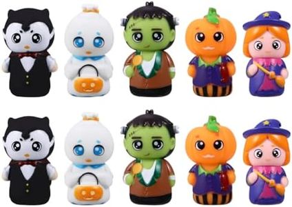 Totority Halloween Finger Puppets - 10pcs Finger Puppets For Kids Halloween Articulated Fingers Halloween Goodie Bag Fillers Finger Puppets