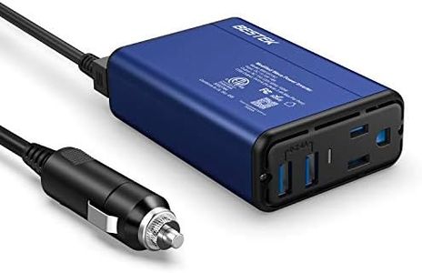 BESTEK 150W Power Inverter DC 12V to 110V AC Converter 4.2A Dual USB Car Plug Adapter Outlet Converter (Blue)