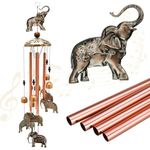 Wind Chimes, Elephant Wind Chimes, Elephant Gifts, Outdoor Decorative Wind Chimes, Vintage Memorial Wind Chimes Friends, Gifts for Elders, Elephant Copper Ornament Birthday