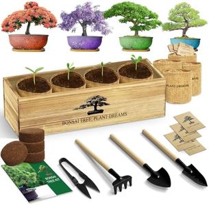 LUOJIBIE Bonsai Tree Kit, Complete Bonzai Tree Starter Kits with Tools, Unique DIY Gardening Gifts for Mom Women Men, Crafts Hobby Kits, Grow Bonsai Tree Live Indoor