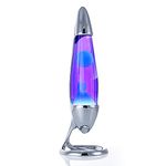 MATHMOS Neo Lava Lamp for Children and Adults (Chrome - Violet/Turquoise)