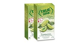 TRUE LIME Water Enhancer, Bulk Dispenser Pack, 0 Calorie Drink Mix Packets, Sugar Free Flavoring Powder, Water Flavo Made with Real Limes, 100 Count (Pack of 2)