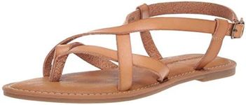 Amazon Essentials Women's Casual Strappy Sandal, Natural, 5.5 UK