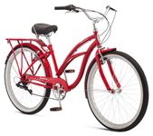 Schwinn Sanctuary 7 Cruiser Bike, 26 Inch Bike for Women and Men, 7-Speed Beach Cruiser Bicycle, Linear Pull Brakes, Comfortable Padded Seat, Upright Riding Position, Adult Bicycle