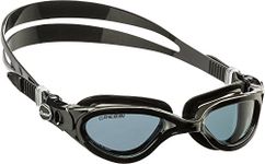 Cressi Flash - Adult Premium Swimming Goggles - 100% Anti UV, Black Grey/Smoked Lens