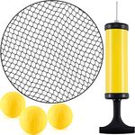 Lewtemi 3 Pieces Roundnet Game Replaceable Ball 35 Inch Compatible with Game Net Mini Volleyball with Pump Compatible with Game Round Net Game Competitive Tournament