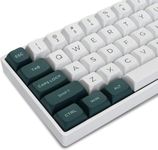 dagaladoo XVX 189 Keys Double Shot Keycaps, PBT Custom Keyboard Keycaps Full Set, XVX Profile Keycaps for 60% 65% 70% 100% Cherry Gateron MX Switches Mechanical Keyboard, White/Green