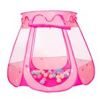 Princess Tent for Kids with 50 Balls,Toys for Girl Birthday Gift,Pop Up Foldable Ball Pits for Kids with Carrying Bag, Indoor & Outdoor Play Tent
