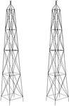 Pair of Selections Roman Style Steel Garden Obelisks (2.1m)