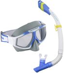 U.S Divers | Mask and Snorkel - Combo Avila White Blue Lenses Dark