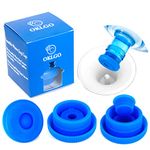 OKLGO 5 Gallon Water Jug Cap Reusable - Non-Spill 55mm Water Bottle Caps,Silicone Replacement Cap Lids Anti Splash 3 Pack