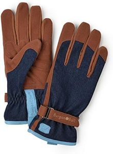 Burgon & Ball Love The Glove Gardening Gloves, Medium/Large, Denim