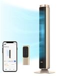 Dreo Tower Fan for Bedroom, 25 DB Quiet DC Smart Bladeless Fan, Works with Alexa, Google, App, Remote, 26ft/s, 90° Oscillating, 12H Timer, 42 Inch Floor Cooling Fans for Home Living Room,Pilot Pro S