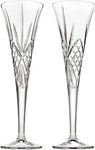 Godinger Champagne Flutes, Champagne Glasses, European Made Crystal - Dublin, Set of 2, 6oz