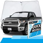 CLIM ART Windshield Sun Shade for Toyota Tundra 2007-2021 - Custom-Fit Foldable Car Sun Shade - Car Sunshade - Vehicle Sun Protector - Front Auto Windshield Cover, Car Windshield - WS5029