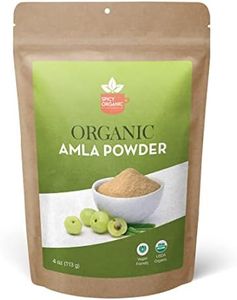 SPICY ORGANIC Amla Powder-100 Pure USDA Organic Amla Powder for Hair & Beverages-4 oz.