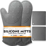 HOMWE Silicone Oven Mitts and Pot H