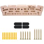 TWO STONES Wooden Hangboard Rock Climbing Pull Up Bar Designed Training for Climbing, Wooden Fingerboard Climbing Training Board for Building Core Strength and Endurance (CJ-HB2006)