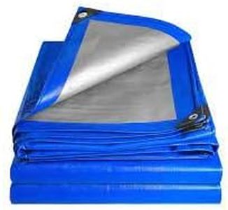 PlantaZee 12FT X 9FT 90 GSM Blue Tarpaulin Tirpal Tadpatri Tharpai Thadika, Extra Strong, 100% Waterproof, Technology-1 No.