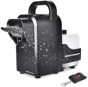 Bonvenon Snow Machine,Artificial Snow Maker by Remote Control Portable Making Fake Snow Machines for Outdoors Indoor Stage Backyard Wedding Christmas Decoration