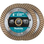 Makita B-69705 4-1/2" Diamond Blade, Turbo, General Purpose, 2/Pk