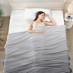 Elegear Cooling Blanket Comforter, 90''×108'' Ultra-Soft Cooling Blanket for Hot Sleepers, Arc-Chill Q-Max>0.55 Double-Sided Absorbs Body Heat Cooling Comforter, Breathable Cool Quilt King, Gray