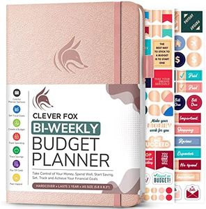 Clever Fox Bi Weekly Budget Planner – Undated Financial Organizer Book – Expense Tracker, Budgeting & Bill Notebook, A5 (Rose Gold)